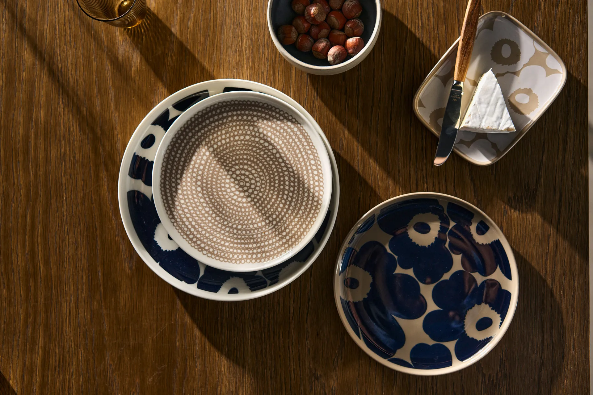 Talerz Unikko Ø25 cm, Biało-granatowy Marimekko