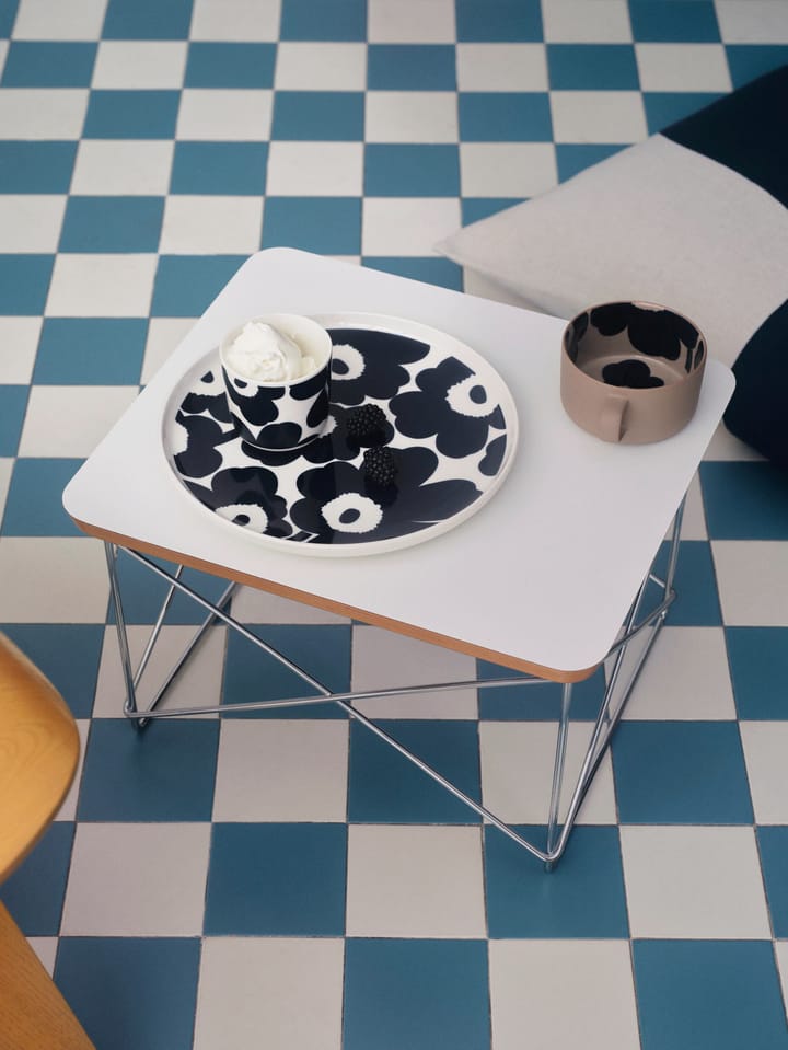 Talerz Unikko Ø25 cm, Biało-granatowy Marimekko