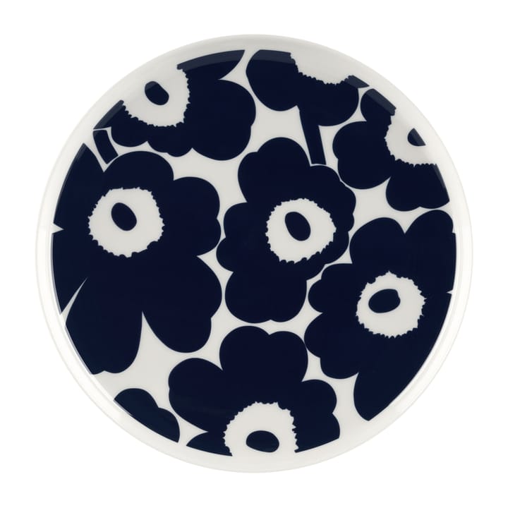 Talerz Unikko Ø25 cm - Biały-granatowy - Marimekko
