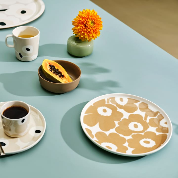 Talerz Unikko beżowo-biały, Ø25 cm Marimekko