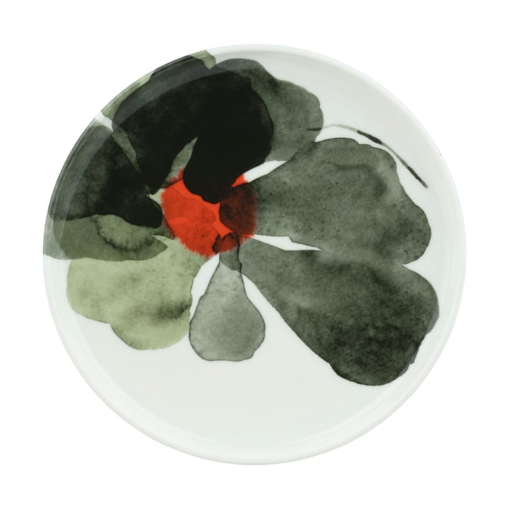Talerz Valssi Ø20 cm - Biały-leśny zielony-czerwień pomidorowa - Marimekko