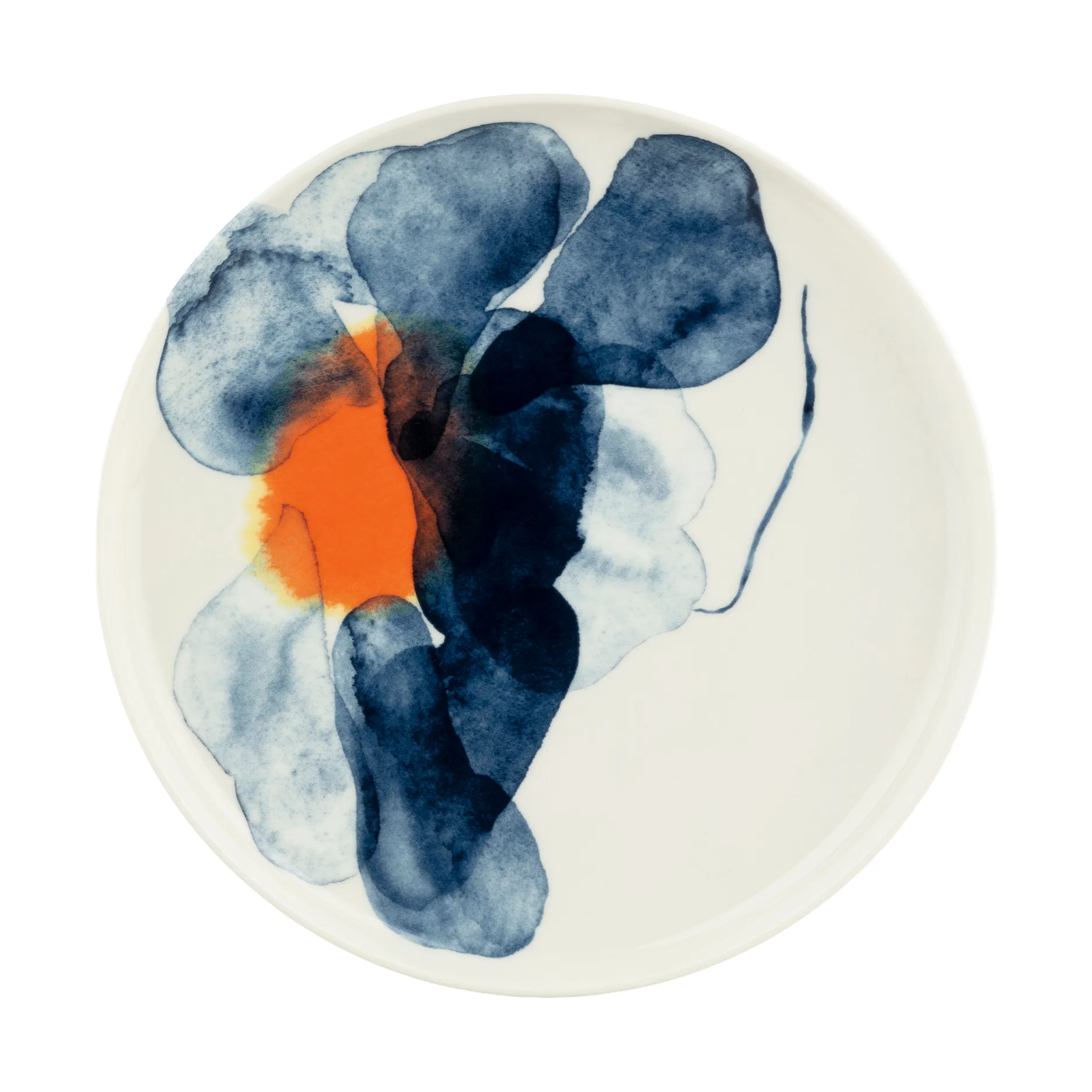Talerz Valssi, White-blue-orange Marimekko