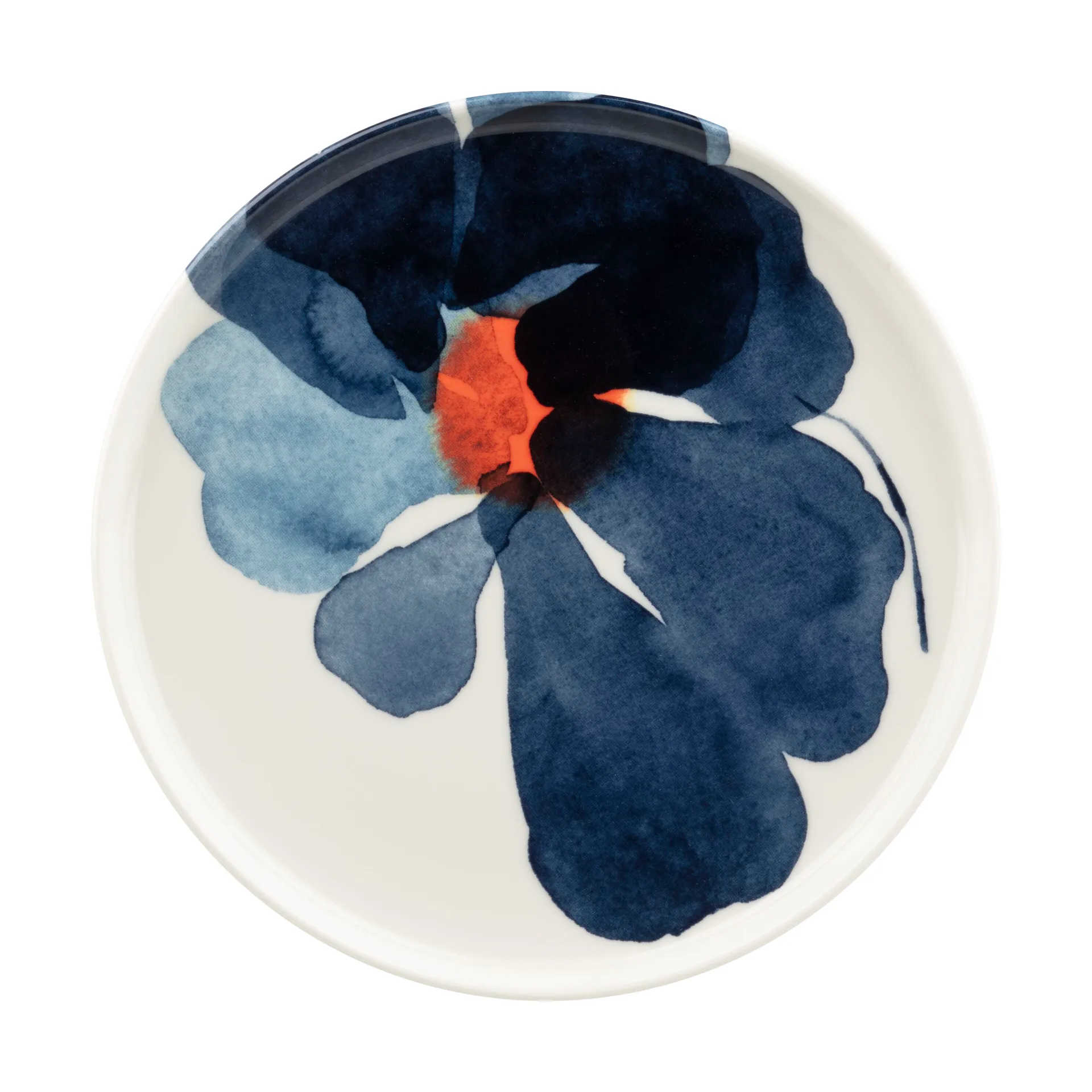 Talerz Valssi, White-dark blue-orange, Ø20 cm Marimekko