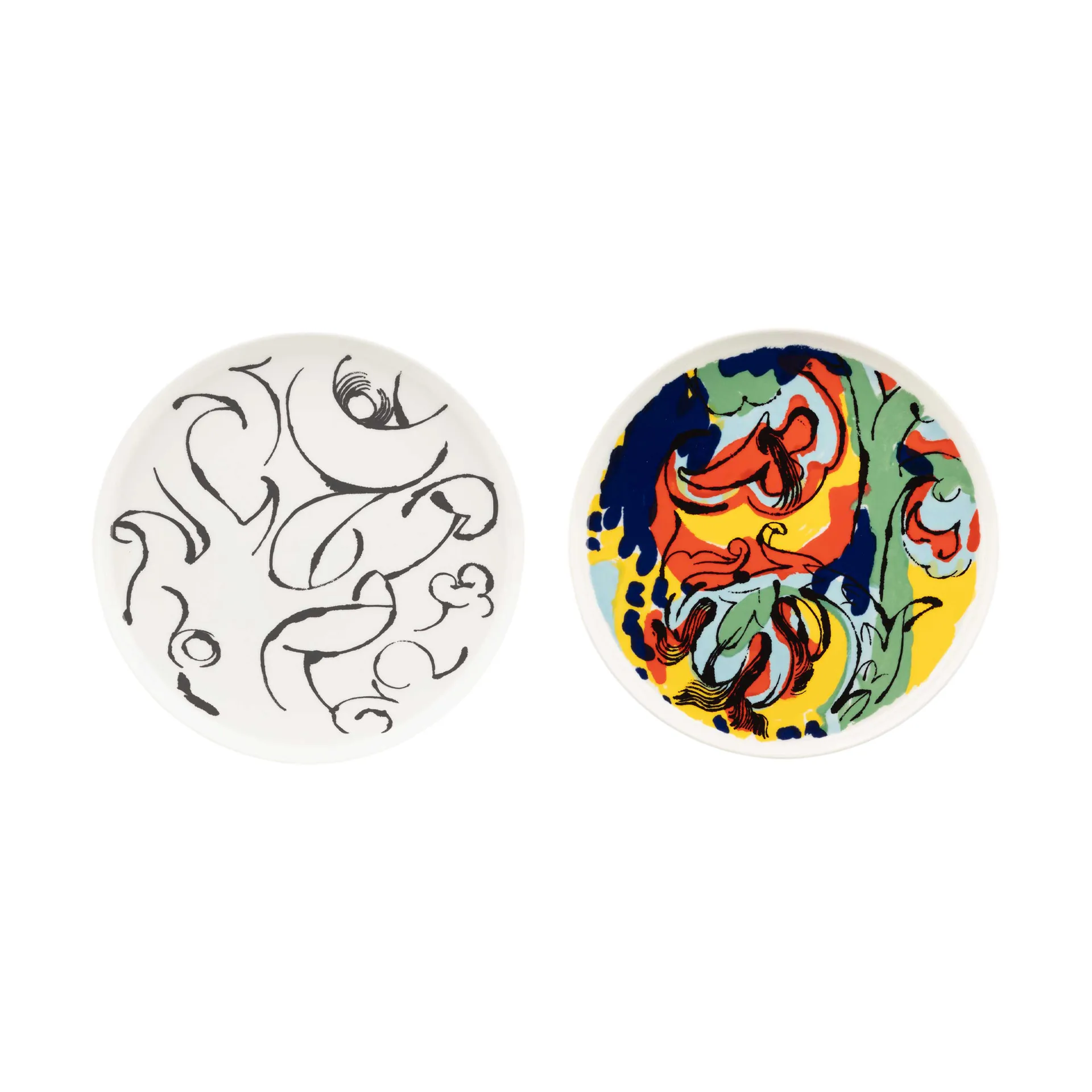 Talerz Vildstjälk & Kraftmo Ø25 cm 2 części, White-black-multi Marimekko