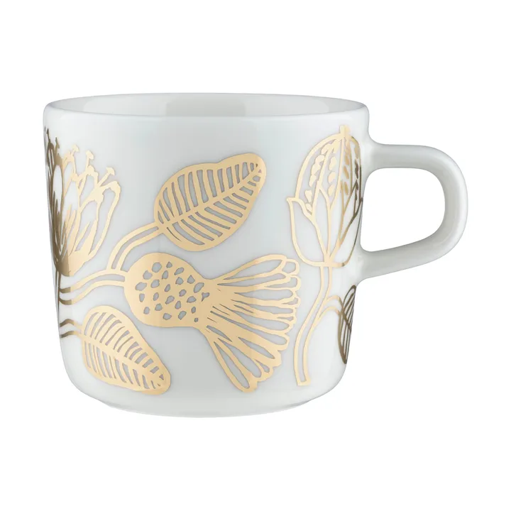 Tiara filiżanka do kawy 200 ml - White-gold - Marimekko
