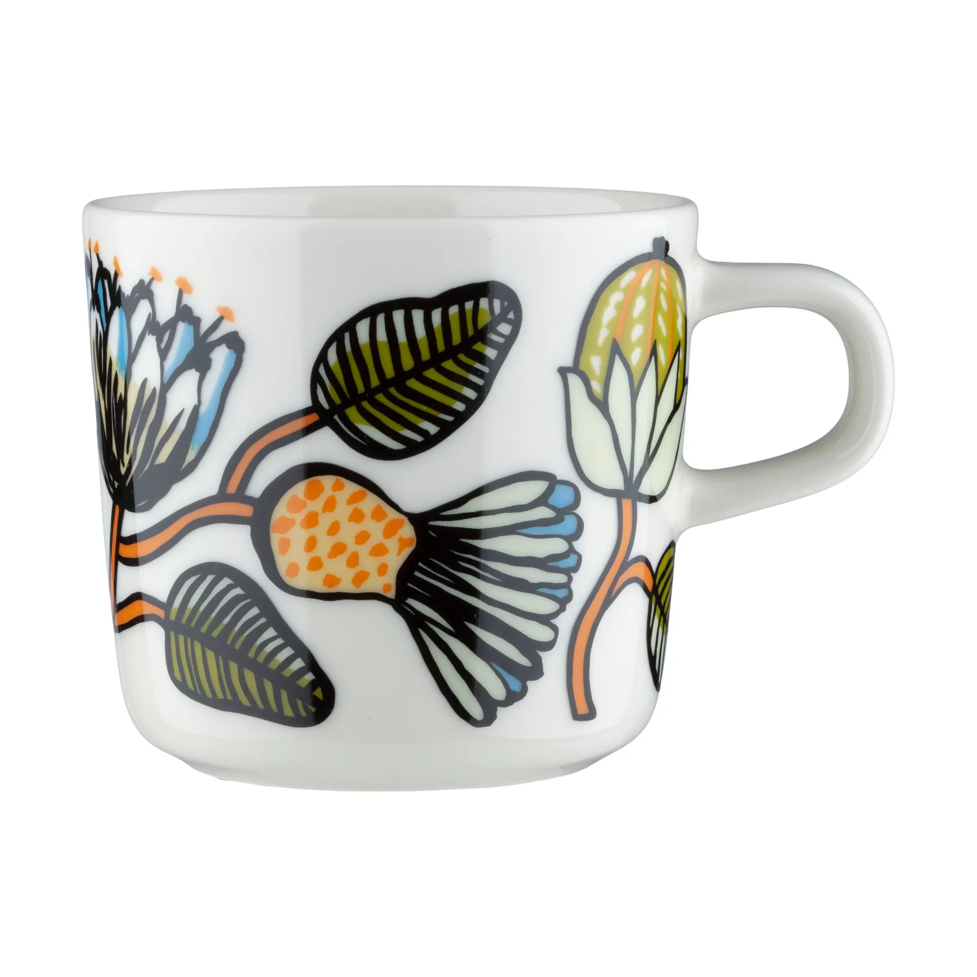 Tiara filiżanka do kawy 200 ml, White-warm orange-green Marimekko
