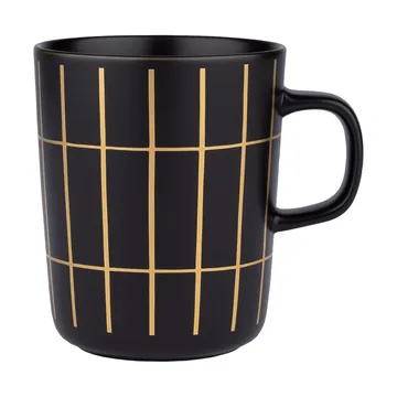 Tiiliskivi metal kubek 250 ml - Black-gold - Marimekko