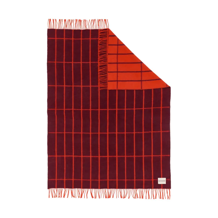 Tiiliskivi pled - Plum-pomarańczowoczerwony - Marimekko