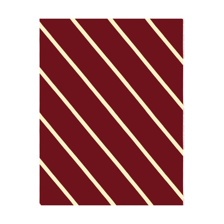 Tkanina bawełniana Basso  - Wine red-creme - Marimekko