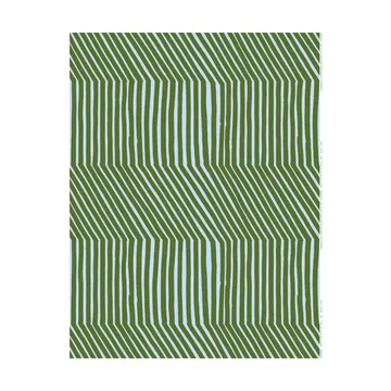 Tkanina bawełniana Kalasääski - Forest green-light blue - Marimekko