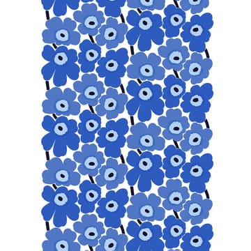 Tkanina bawełniana Pieni Unikko - Biało-niebieska - Marimekko