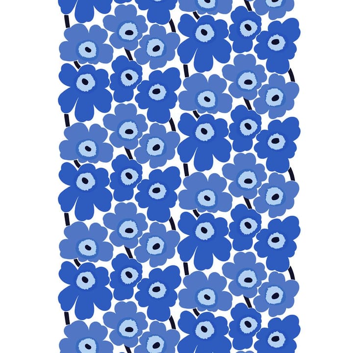 Tkanina bawełniana Pieni Unikko, Biało-niebieska Marimekko
