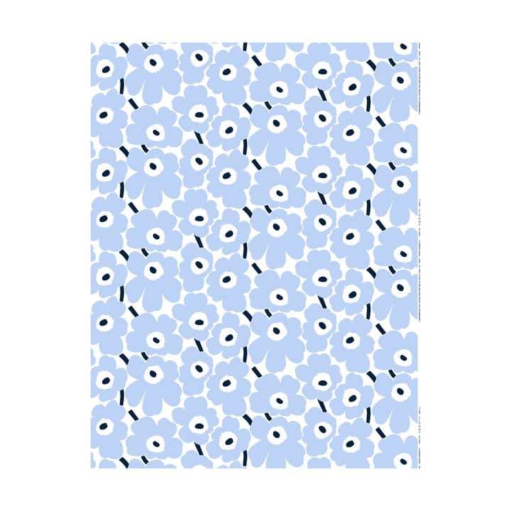 Tkanina bawełniana Pieni Unikko - White-light blue-dark blue - Marimekko