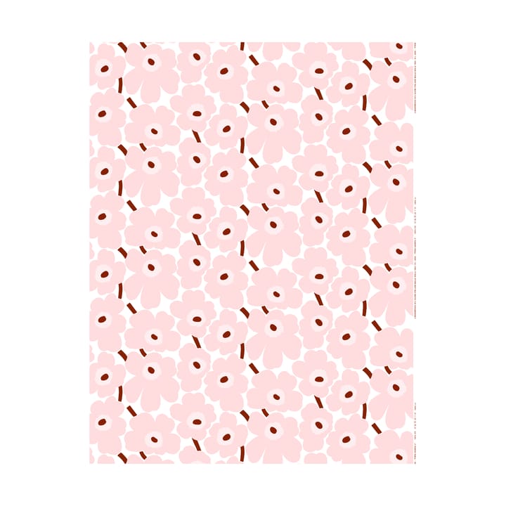 Tkanina bawełniana Pieni Unikko - White-pink-chestnut - Marimekko
