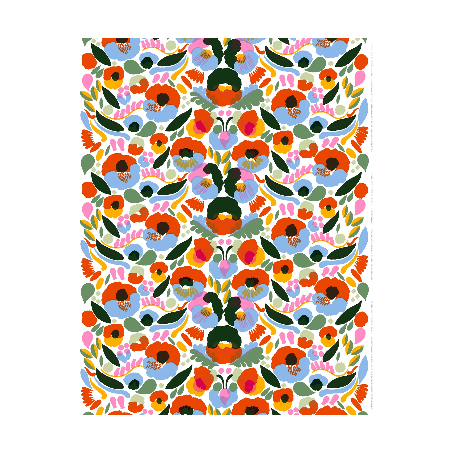 Tkanina Hattarakukka, Czerwony Marimekko