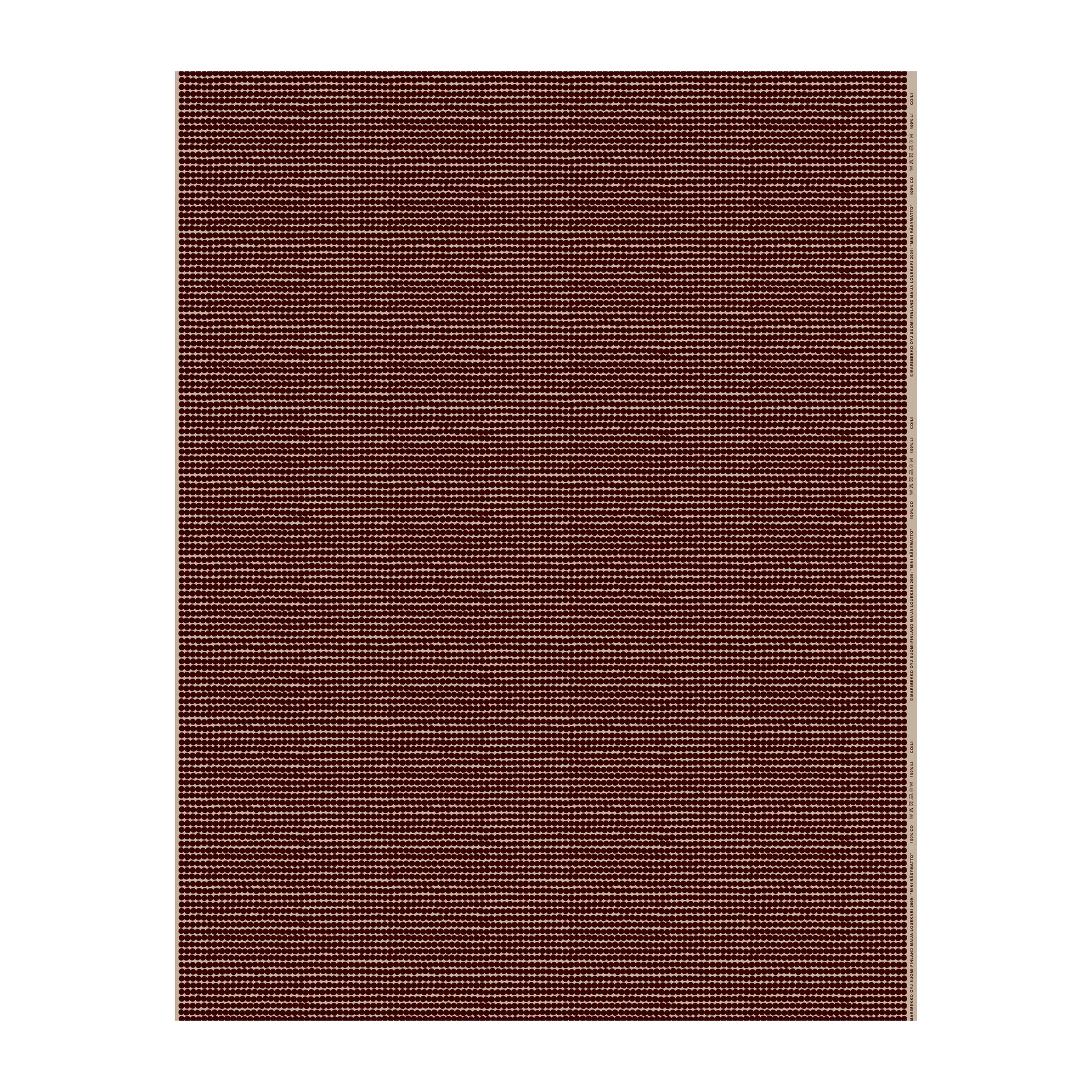 Tkanina Mini Räsymatto, Burgundowy-biały-beżowy Marimekko