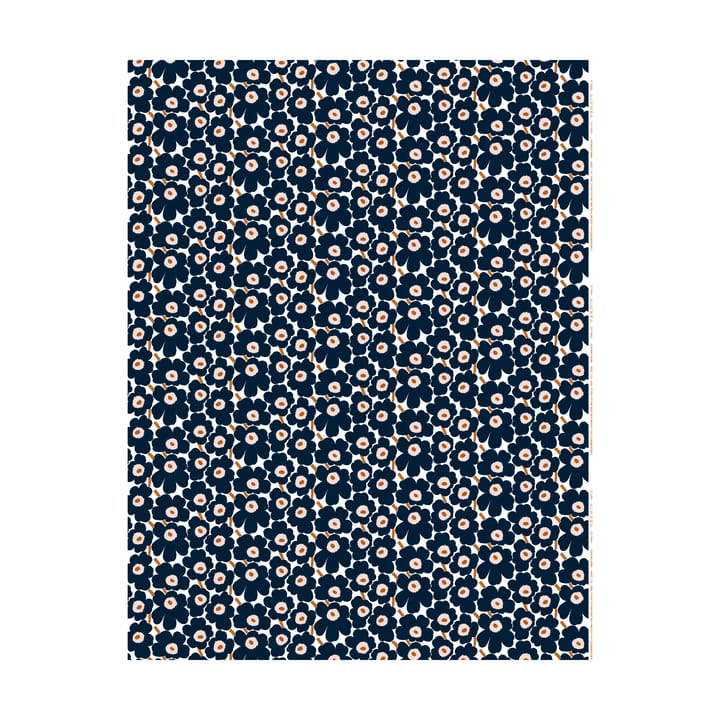 Tkanina Mini-Unikko, White-dark navy-powder-tile Marimekko