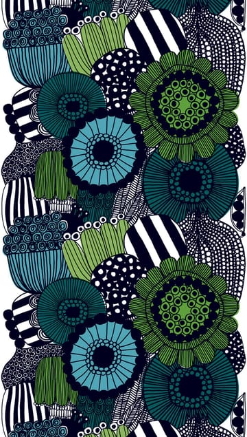 Tkanina Siirtolapuutarha - Błękit-zieleń - Marimekko