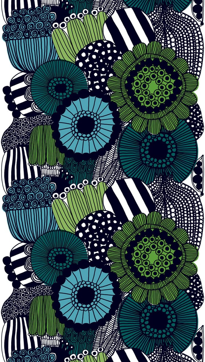 Tkanina Siirtolapuutarha, Błękit-zieleń Marimekko