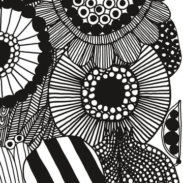 Tkanina Siirtolapuutarha - Biało-czarna - Marimekko