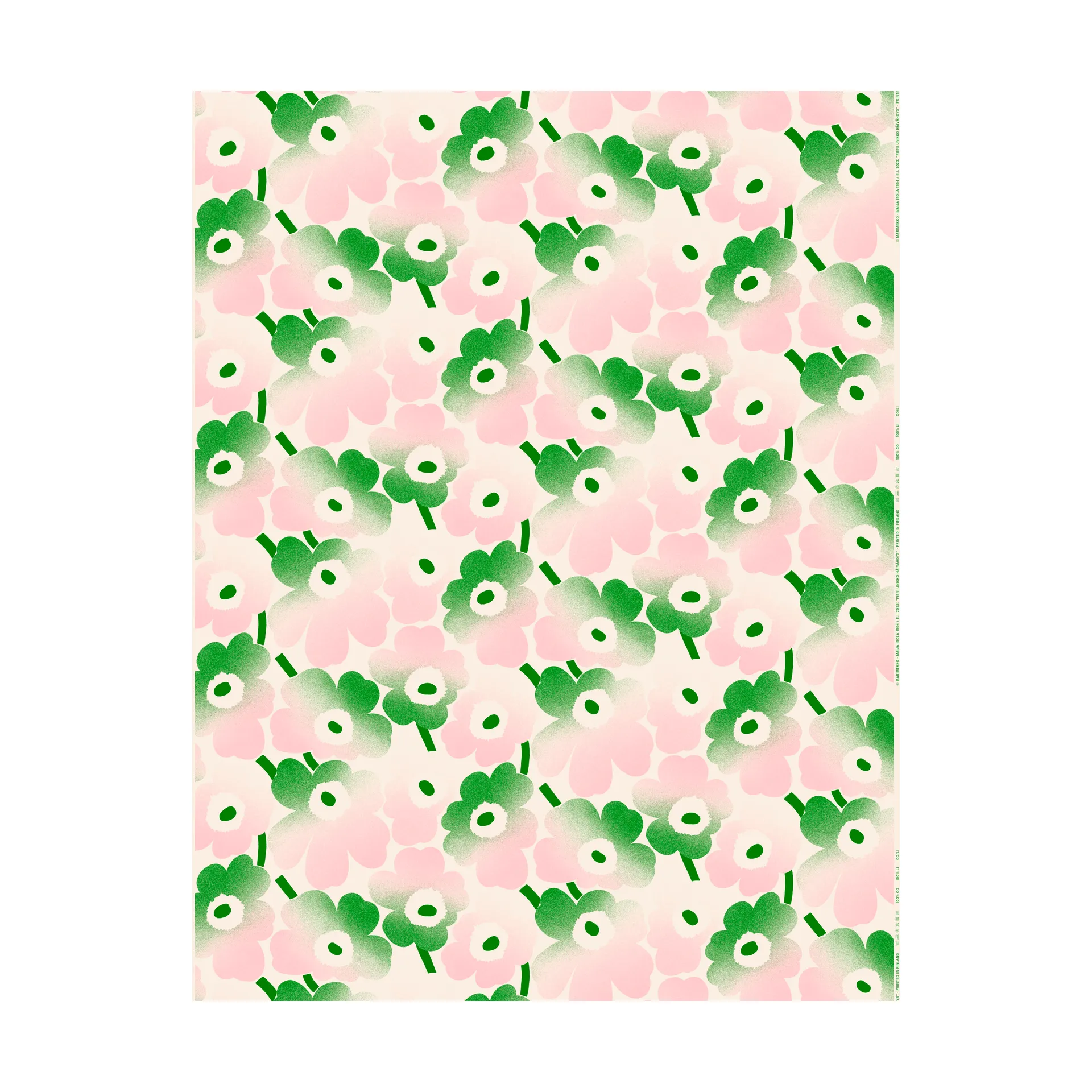 Tkanina Unikko Häivähdys, Zielona Marimekko