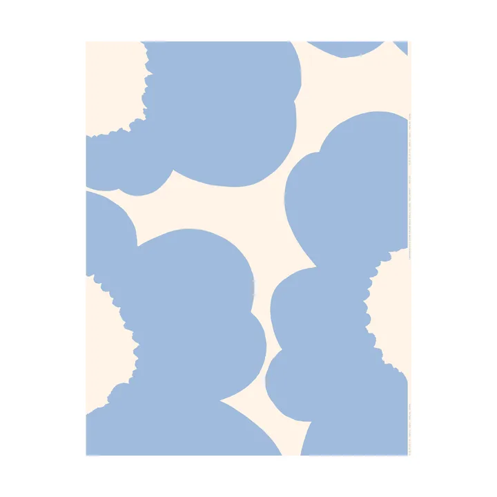 Tkanina Unikko - Light blue-satyna bawełniana - Marimekko