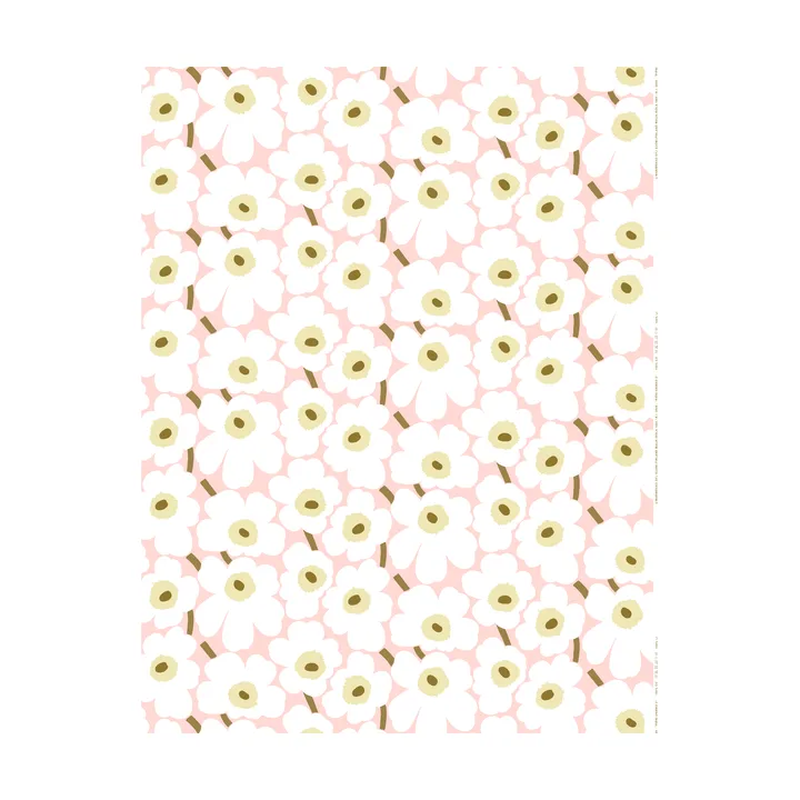 Tkanina Unikko - Pink-natural white-sand - Marimekko