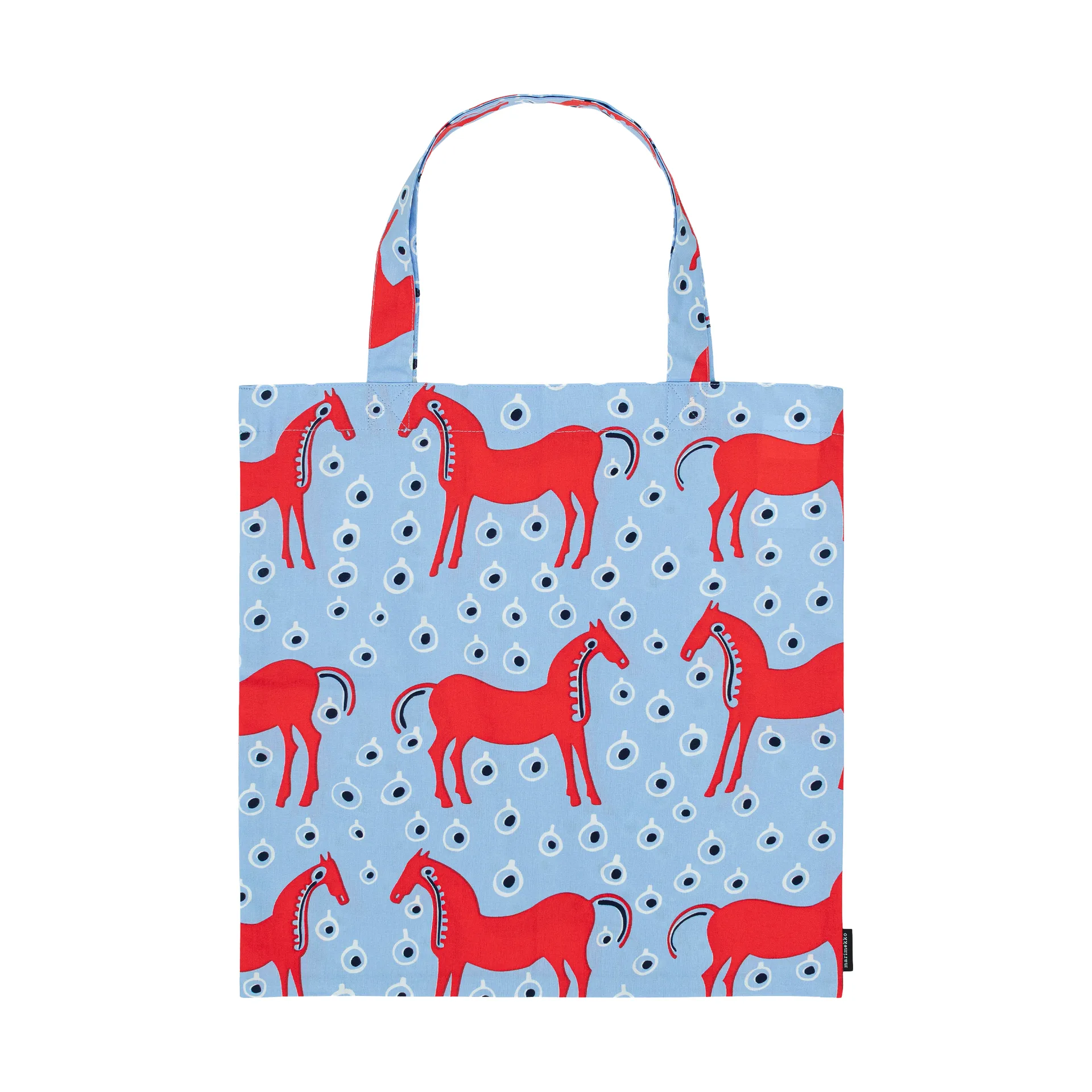 Torba Musta Tamma 44×43 cm, Light blue-red-black Marimekko