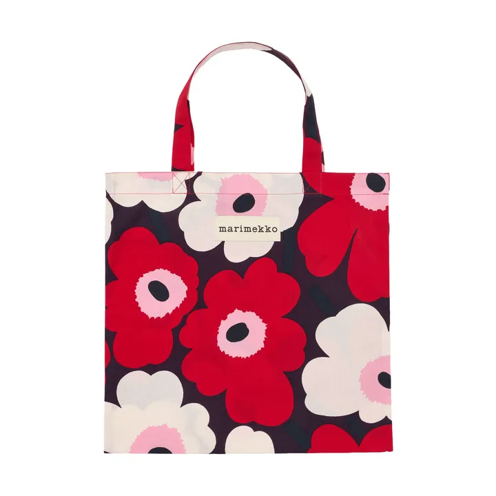 Torba Pieni Unikko 44x43 cm - Plum-cranberry-off white-rose - Marimekko
