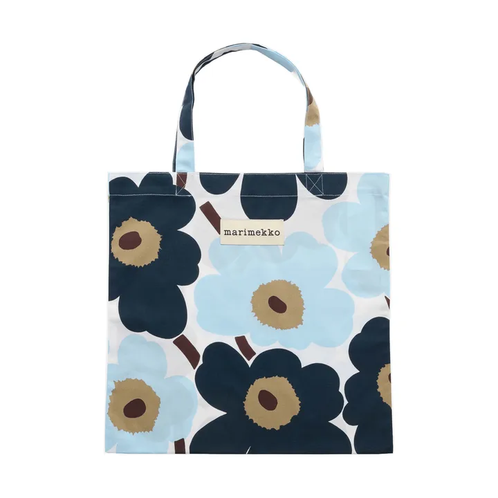 Torba Pieni Unikko 44x43 cm - White-blueberry-cold blue-dark brown - Marimekko