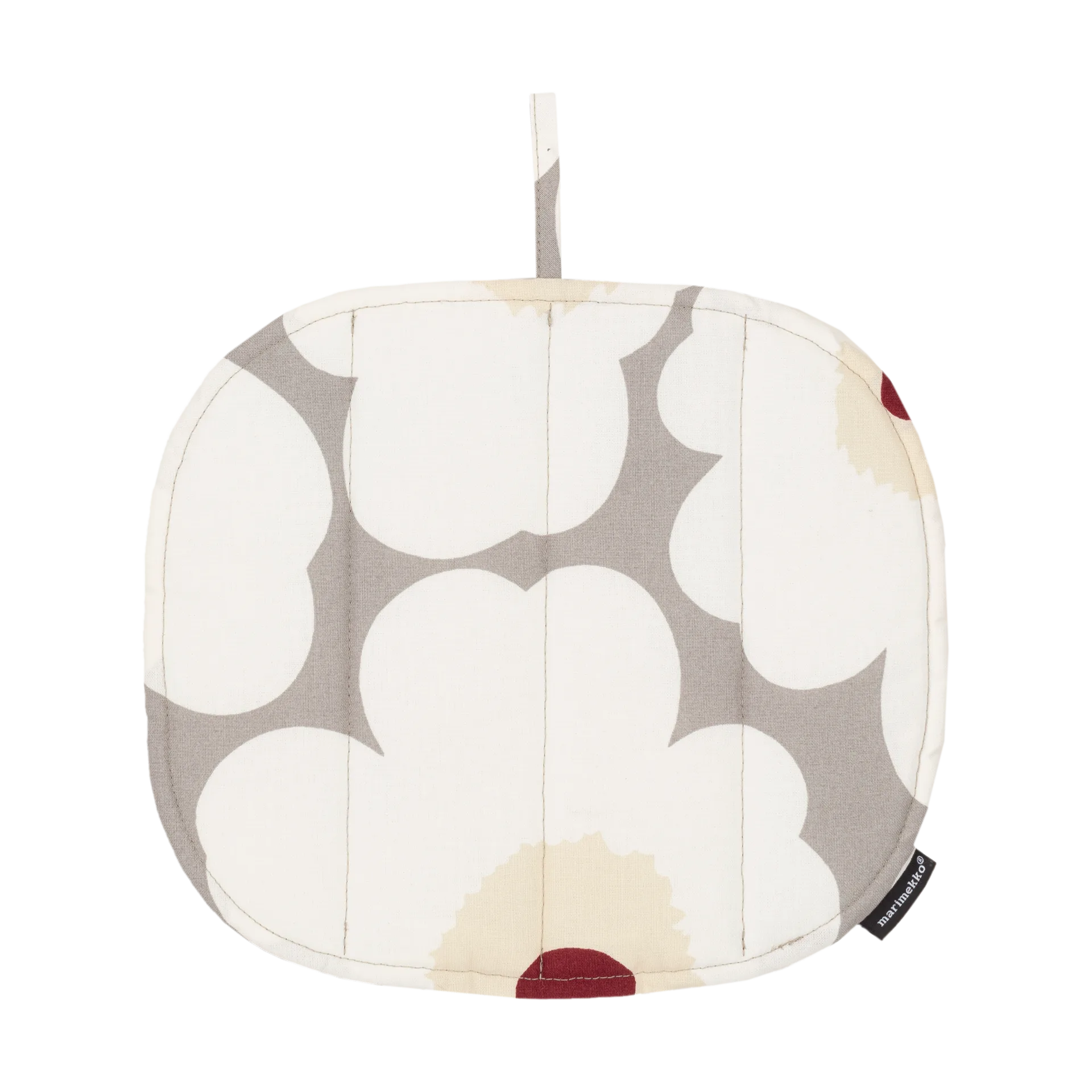 Uchwyt Pieni Unikko 22x25 cm, L. grey-white-d. red-yellow Marimekko