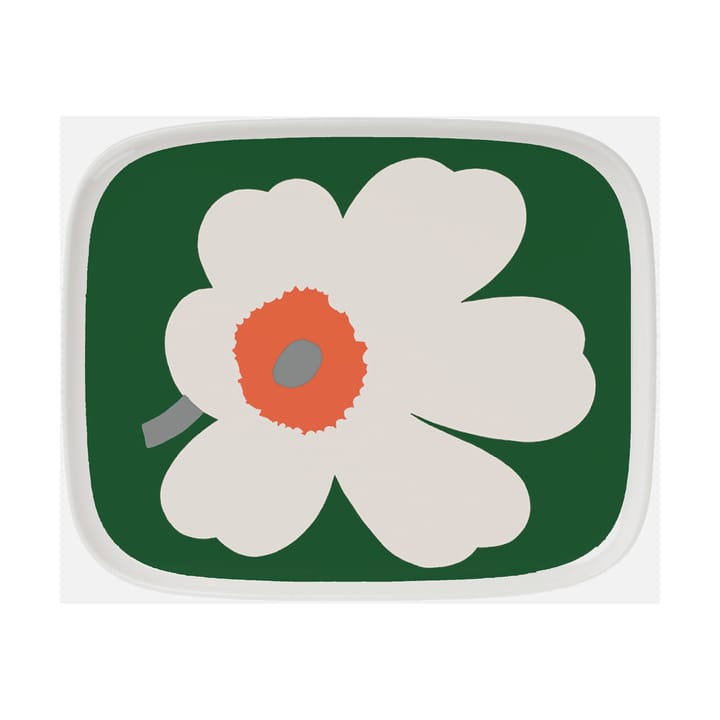 Unikko 60. rocznica półmisek 12x15 cm - White-green-orange - Marimekko