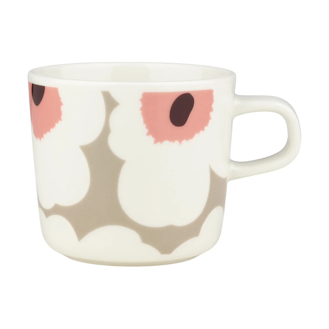Unikko filiżanka do kawy 200 ml, White-clay-powder-dark wine Marimekko