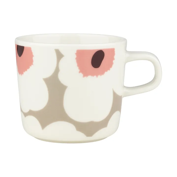 Unikko filiżanka do kawy 200 ml - White-clay-powder-dark wine - Marimekko