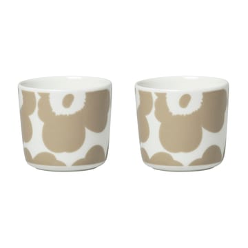 Unikko filiżanka do kawy bez uchwytu 200 ml 2-pak - biało-beżowy - Marimekko