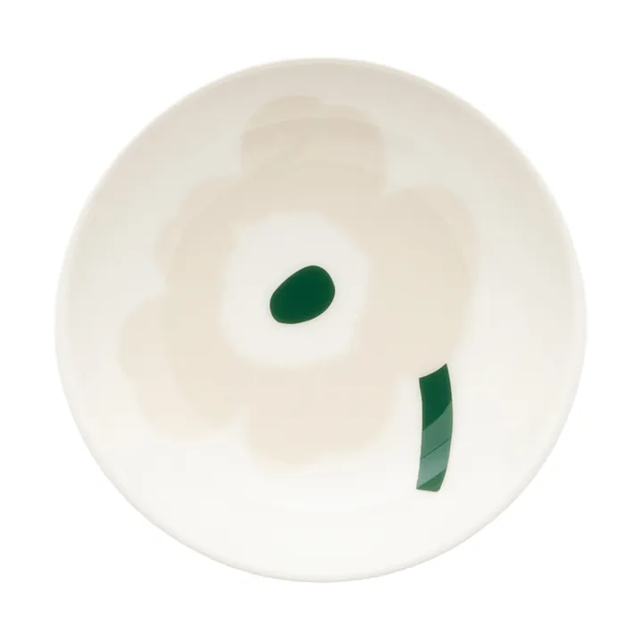 Unikko głęboki talerz - Beżowy-biały-jasny piasek-ciemnozielony - Marimekko