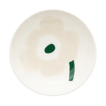 Unikko głęboki talerz - Beżowy-biały-jasny piasek-ciemnozielony - Marimekko