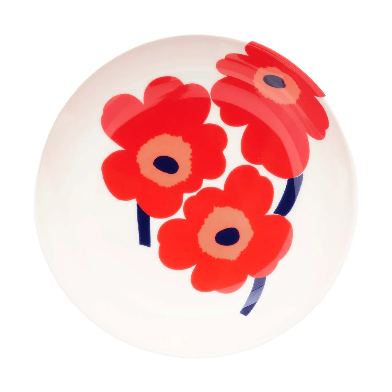 Unikko głęboki talerz, White-red-blue Marimekko