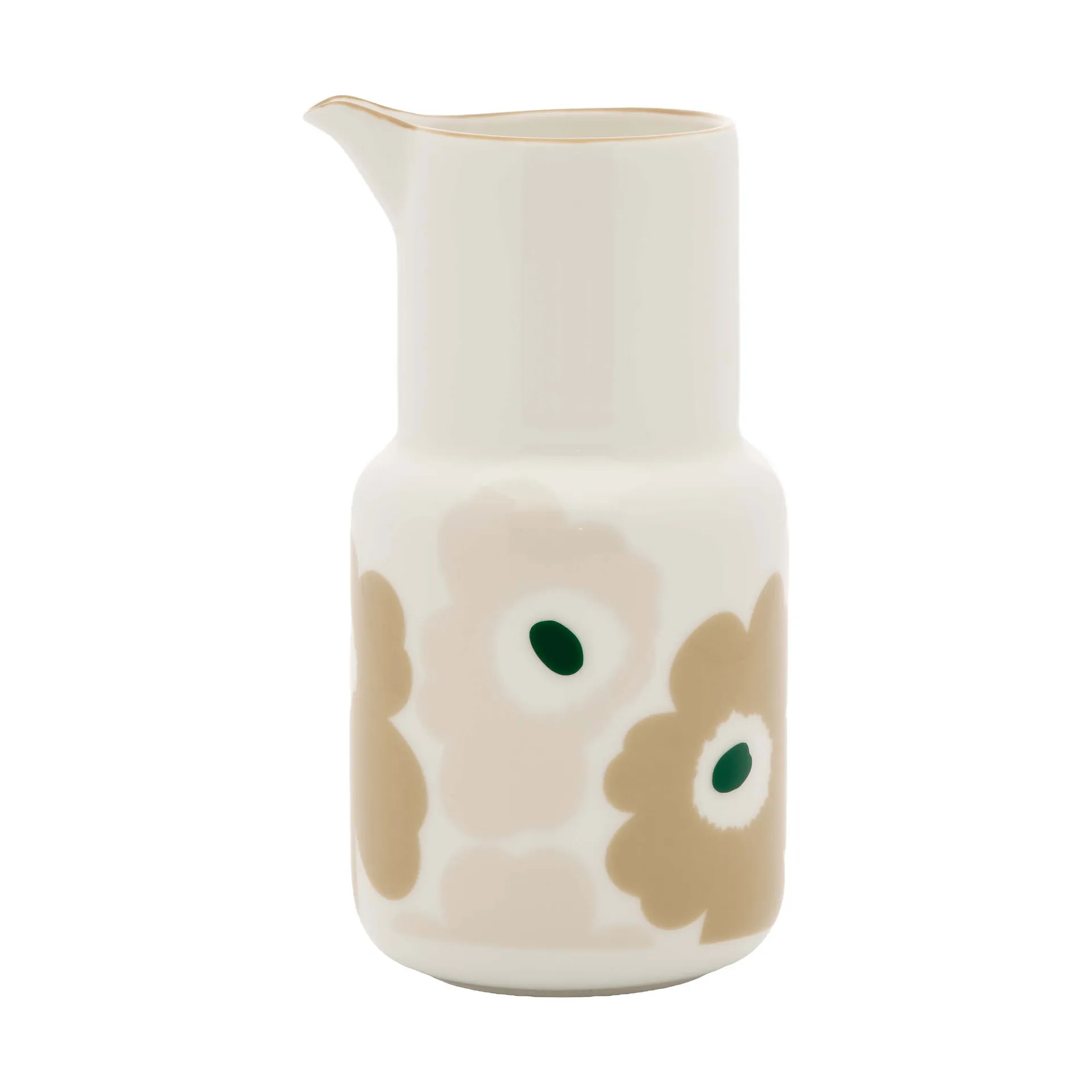 Unikko karafka, White-light sand-beige-dark green, 0,65 l Marimekko