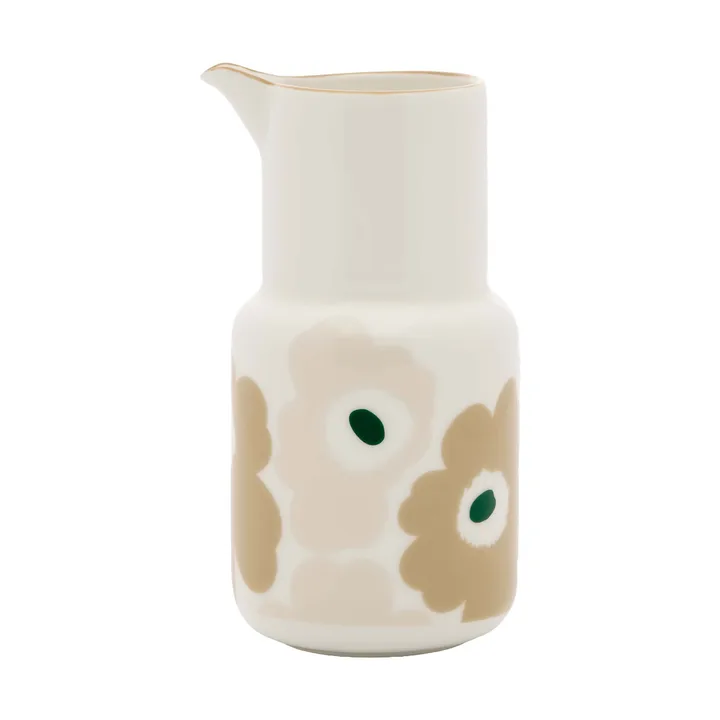 Unikko karafka - White-light sand-beige-dark green, 0,65 l - Marimekko