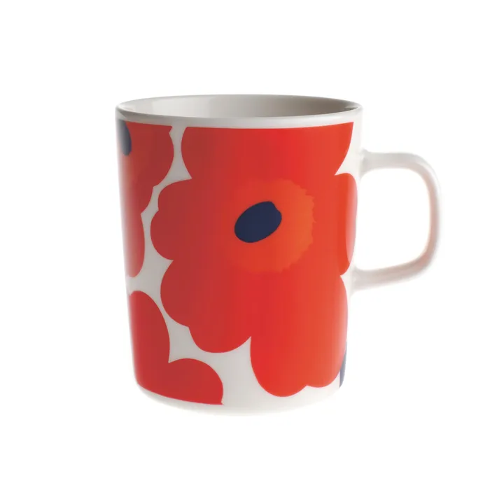 Unikko kubek 250 ml - Czerwono-biały - Marimekko