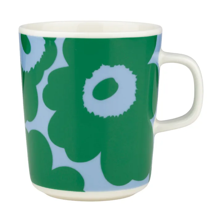 Unikko kubek 250 ml - White-green-light blue - Marimekko