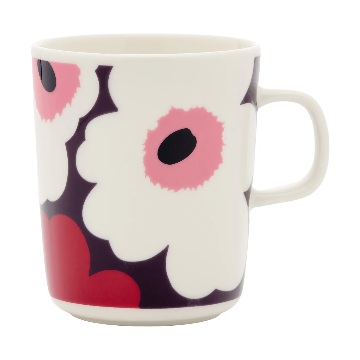 Unikko kubek 250 ml, White-plum-cranberry-pink Marimekko