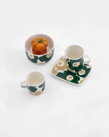 Unikko miska 500 ml - Biały-ciemnozielony-beżowy-jasny piaskowy - Marimekko