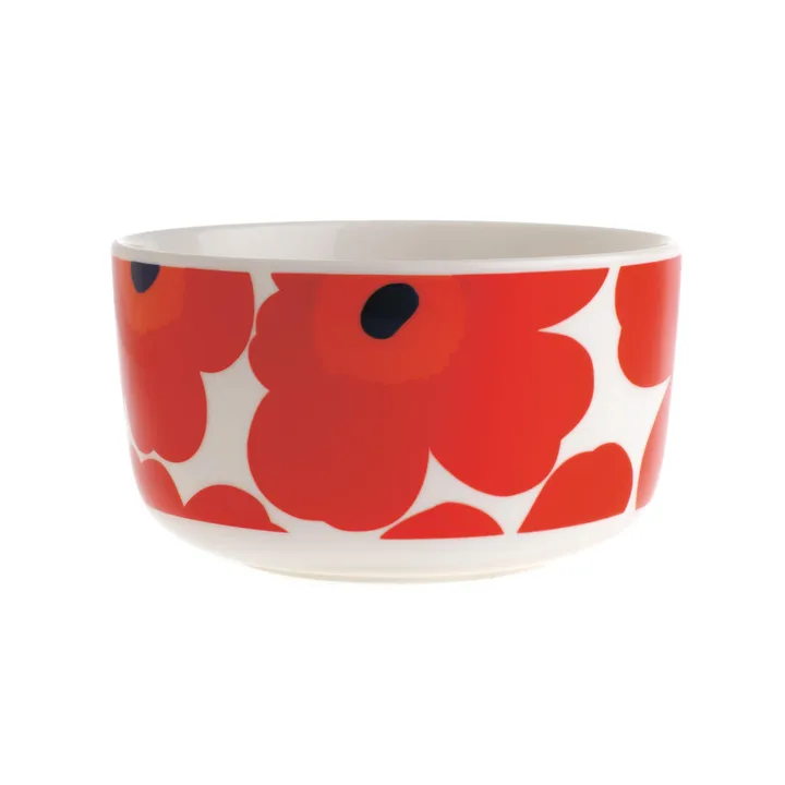 Unikko miska 500 ml - Czerwono-biały - Marimekko