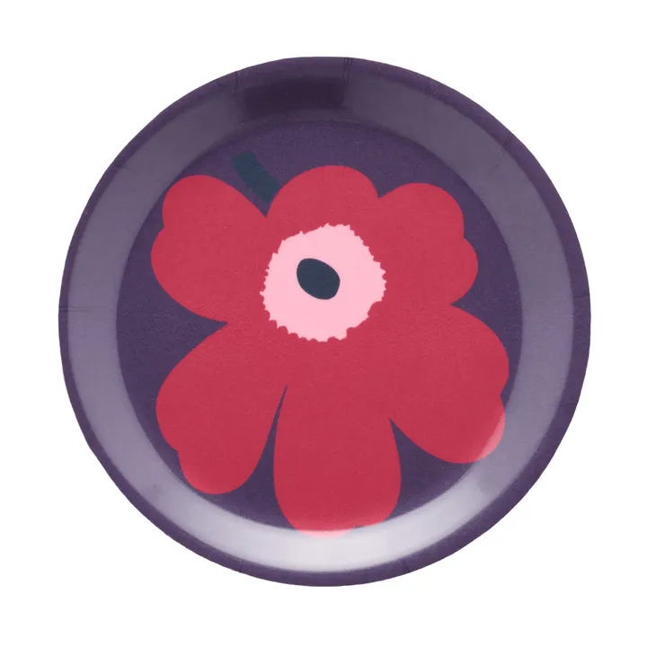 Unikko podkładki pod szklanki - Śliwka-żurawina-róża, Ø11 cm - Marimekko