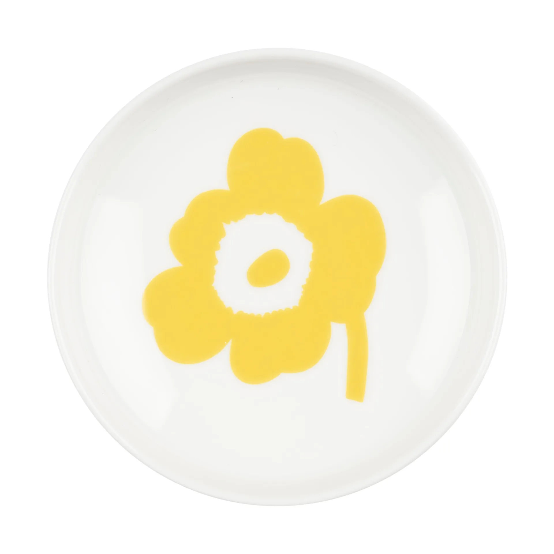 Unikko półmisek Ø8,5 cm, White-spring yellow Marimekko