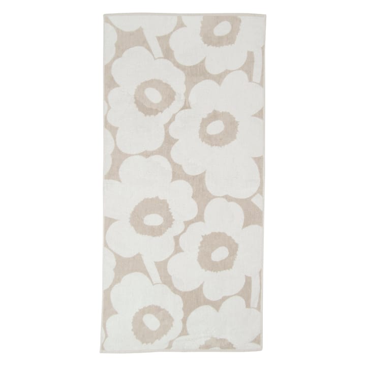 Unikko ręcznik beżowo-biały - 70x150 cm - Marimekko