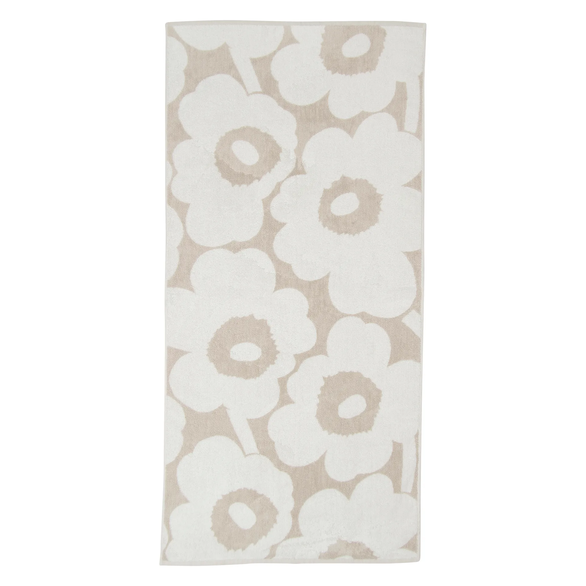 Unikko ręcznik beżowo-biały, 70x150 cm Marimekko