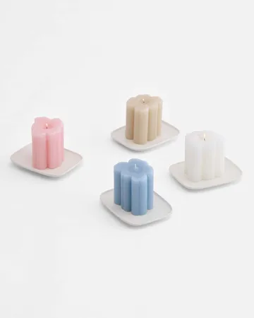 Unikko Shape świeca - Biały - Marimekko